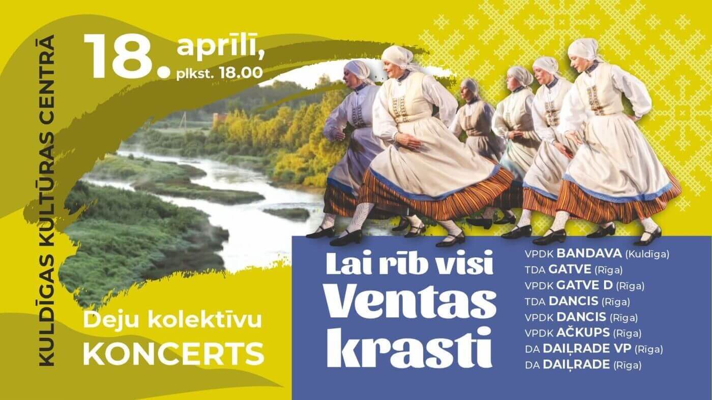 Deju kolektīvu koncerts “Lai rīb visi Ventas krasti”