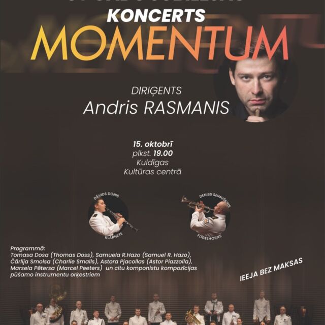 Nacionālo bruņoto spēku Jūras spēku orķestra koncerts “Momentum”